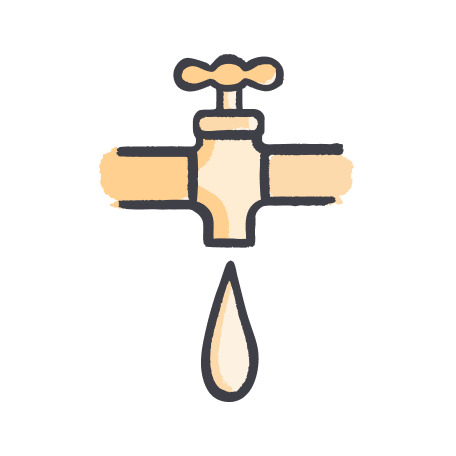 Broken pipes illustration