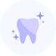 Feather icon showing clean tooth