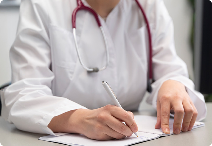 Doctor reviewing top healthcare stats in Belgium