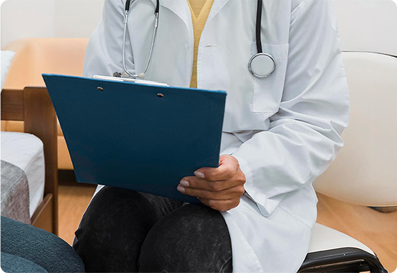 Doctor reviewing top healthcare stats in Italy