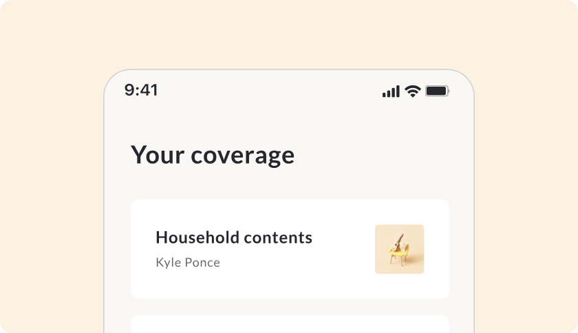 The Expat policy details screen in the Feather app