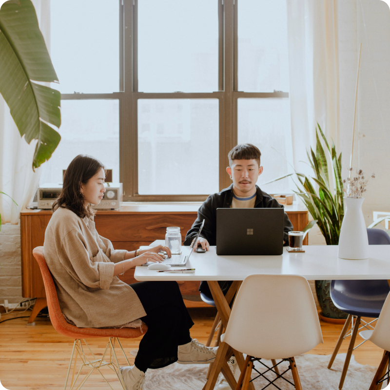 Feather experts fact-checking content at their desk