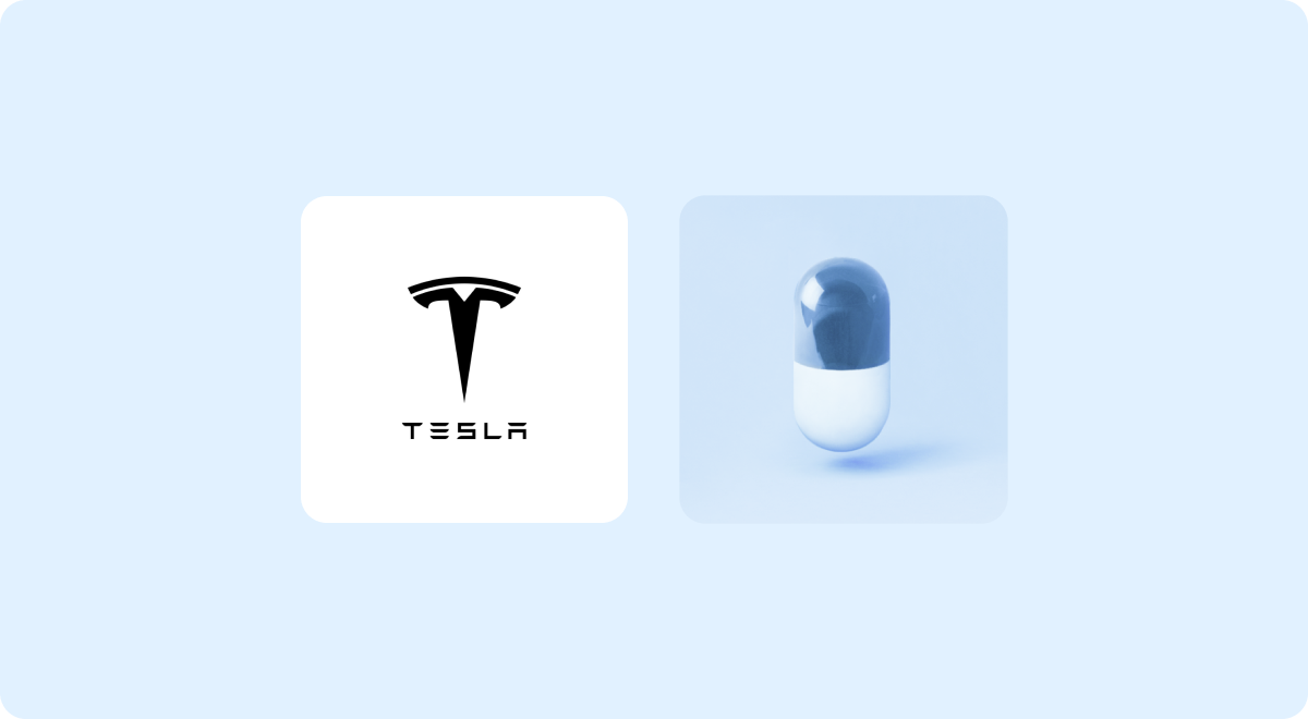 Private health insurance icon and Tesla logo.