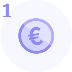 Icon of euro coin