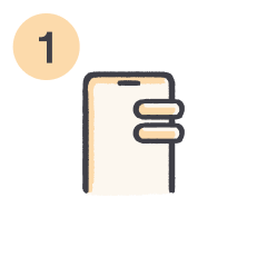 Small illustration of an app with popups