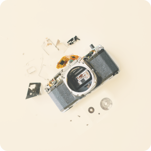 Image showing a broken camera.