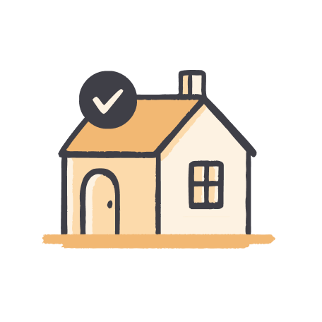 Protected house illustration