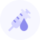 Feather icon showing syringe