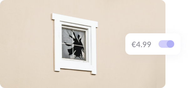 A broken window
