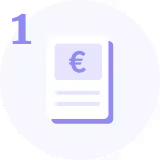 An icon showing an invoice.