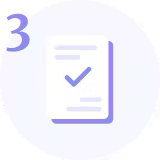 An icon showing a confirmation.