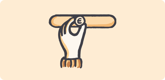 A hand adjusting the price