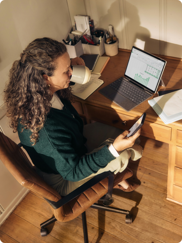 A freelancer working at home in belgium.