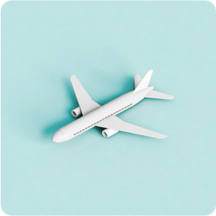 Illustration showing an airplane. 